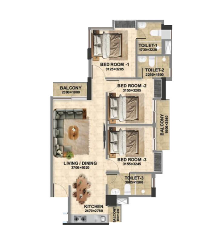 3 BHK Apartment